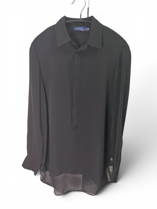 Polo Ralph Lauren Tops - Polo Ralph Lauren 100% Silk Sheer Lined Button Front Blouse Size S